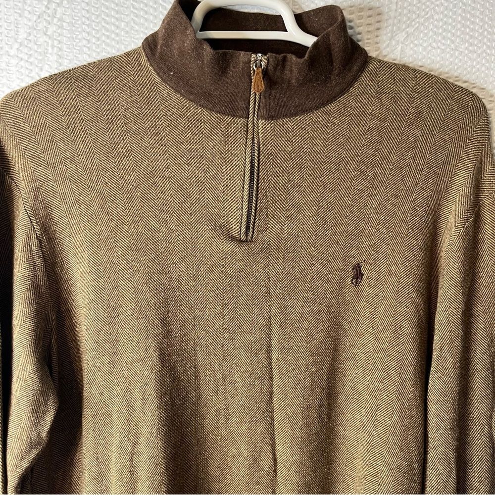 Men's Brown Half-Zip Sweater